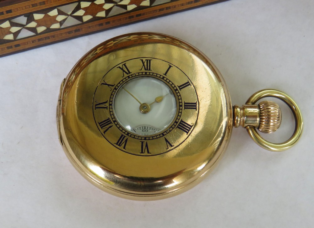 Antique Waltham half hunter pocket watch
