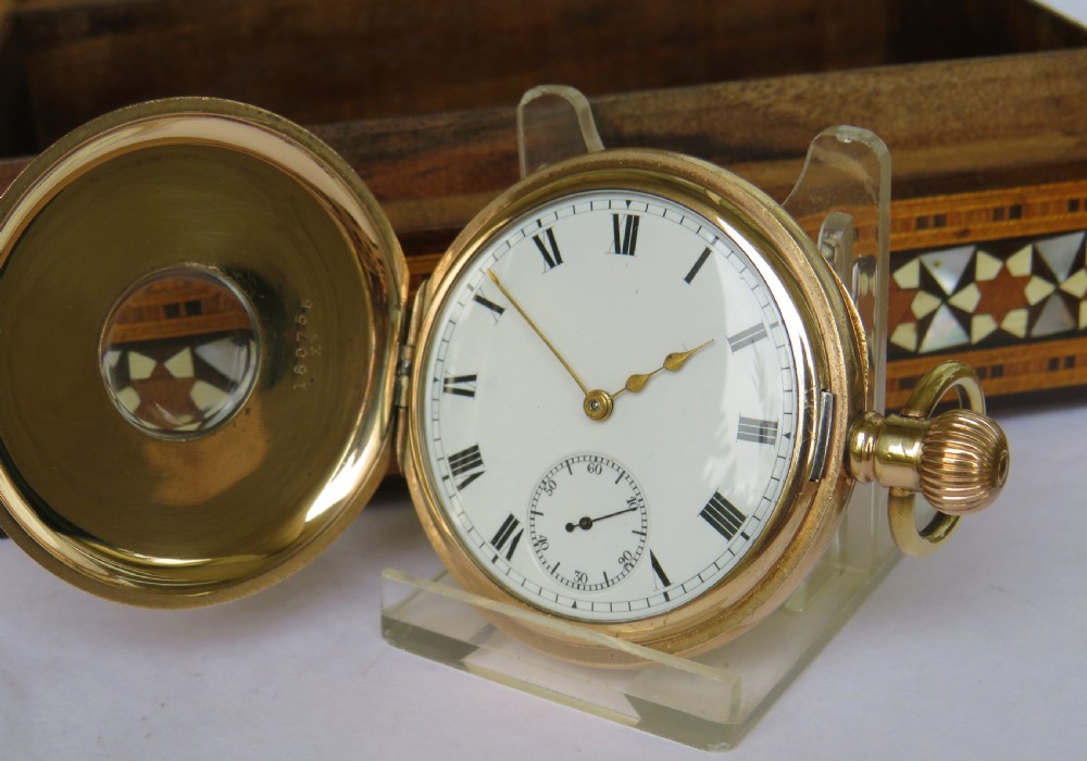 Antique Waltham half hunter pocket watch View II