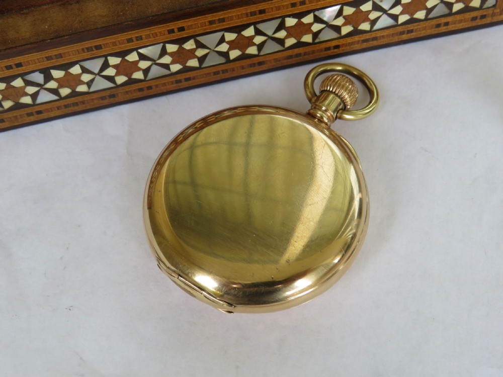 Antique Waltham half hunter pocket watch View V