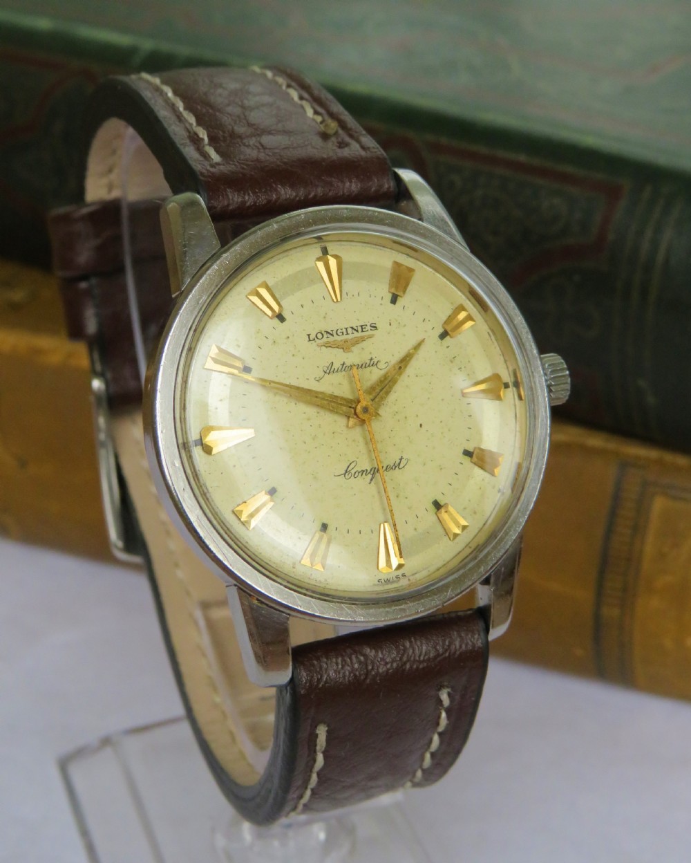 Gents Longines Conquest automatic wristwatch, 1957 View II