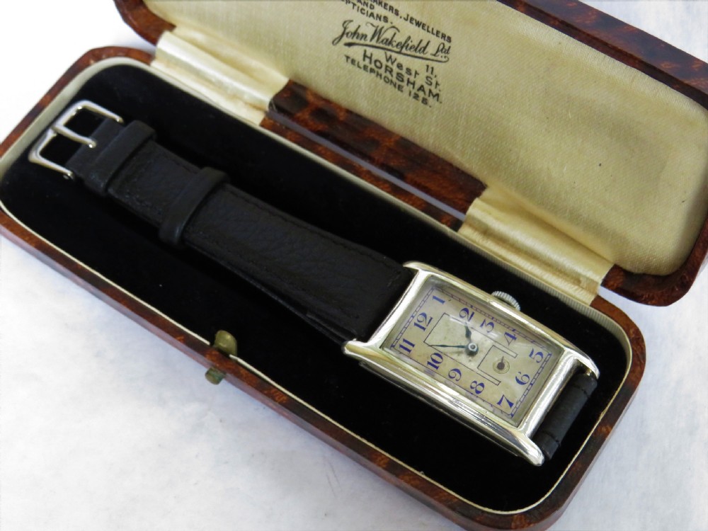 Gents 1930 silver Rotary Maximus wristwatch View III