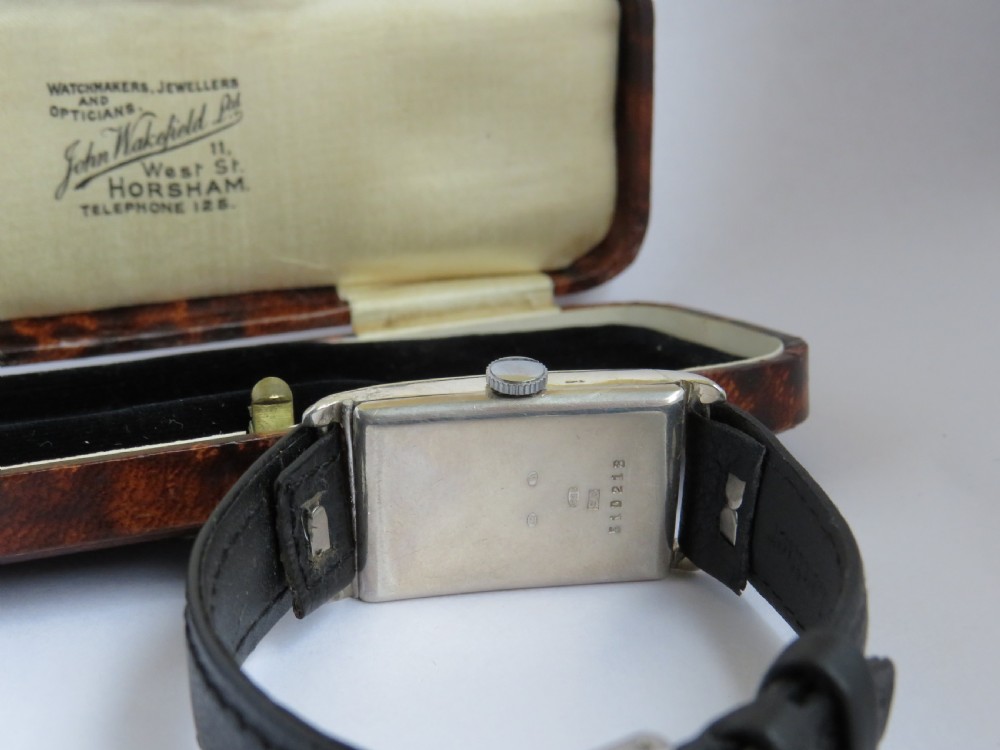 Gents 1930 silver Rotary Maximus wristwatch View V