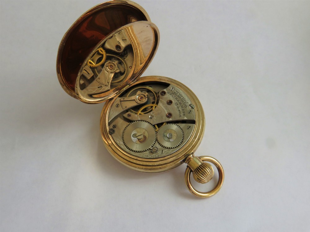 Antique Waltham full hunter pocket watch, 1919 View II