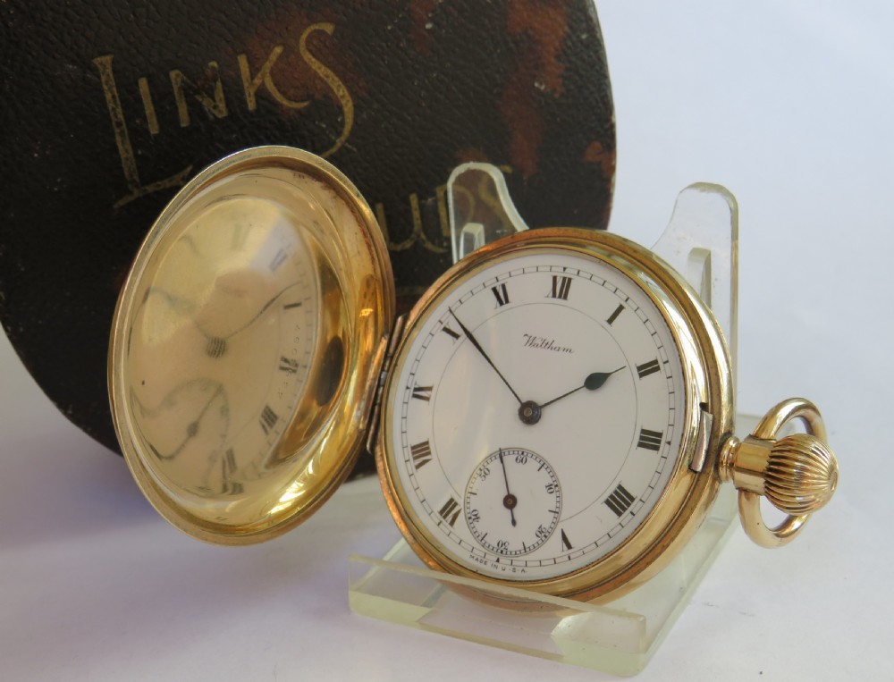 Antique Waltham full hunter pocket watch, 1919 View VI
