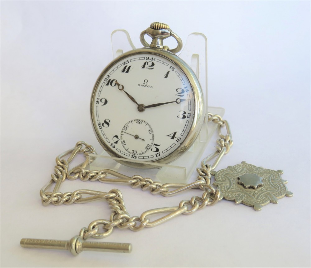1930s Omega pocket watch and chain