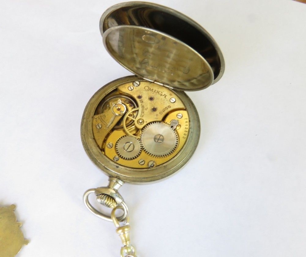 1930s Omega pocket watch and chain View IV