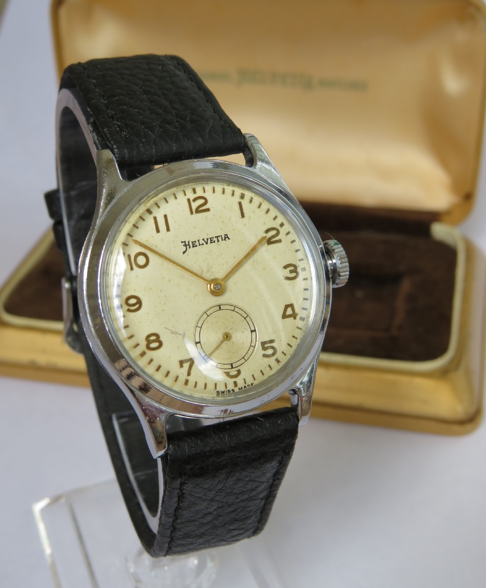 Gents 1940s Helvetia wrist watch View II