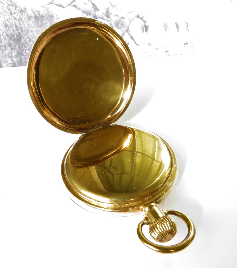 Antique Buren half hunter pocket watch, Dublin View IV