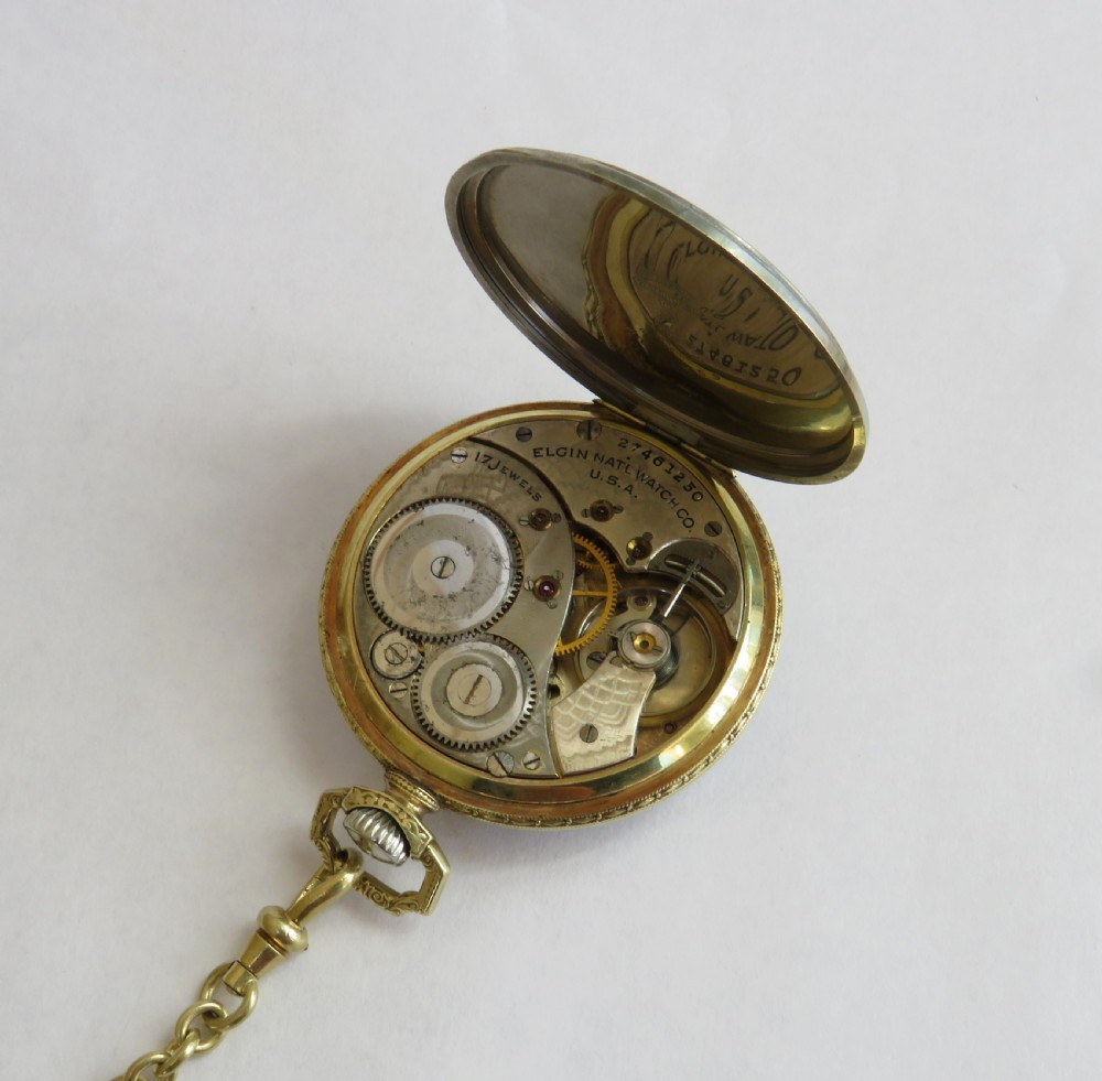 1925 Elgin pocket watch with chain View II