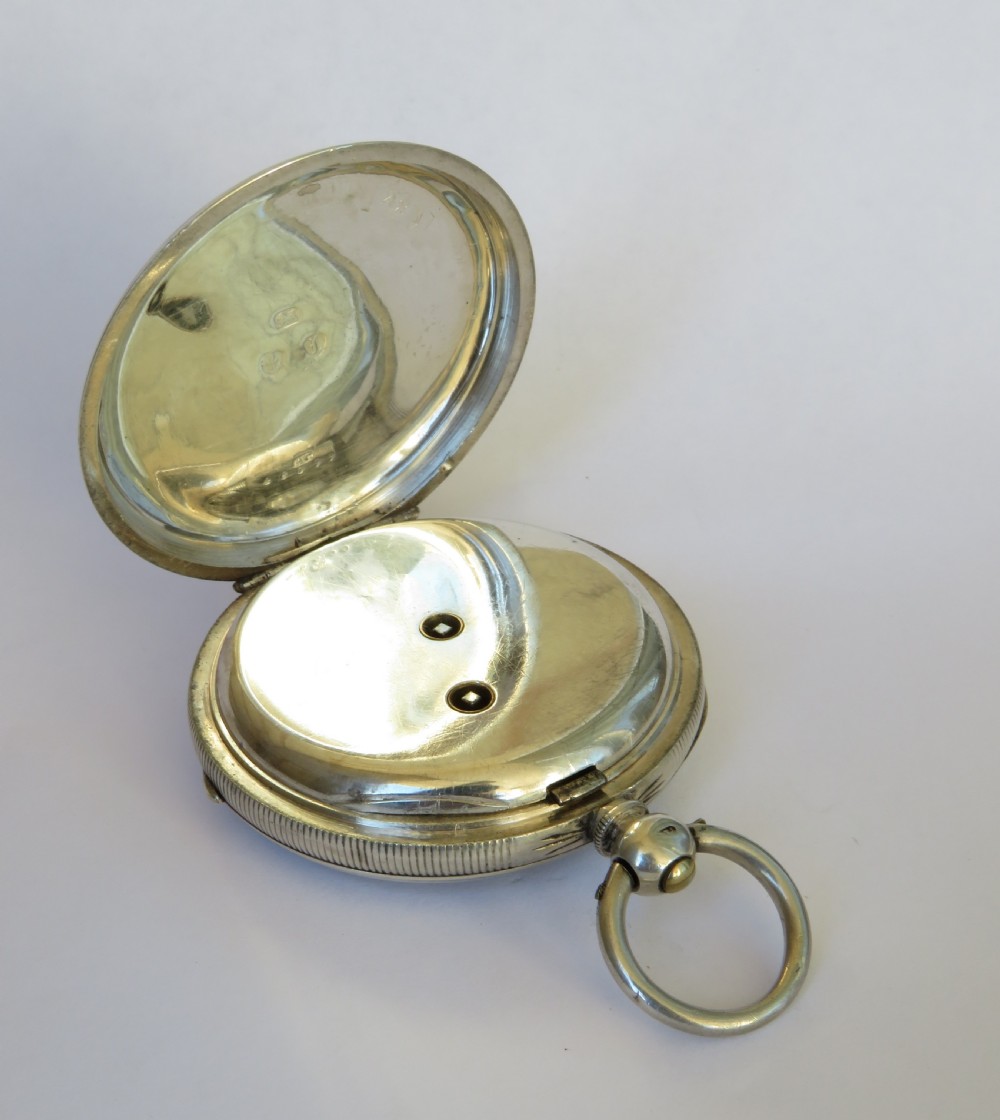 Antique silver pocket watch, 1885 View IV