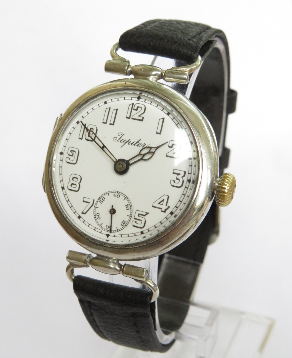 WW1 era Jupiter silver trench watch