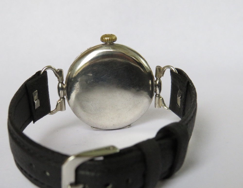 WW1 era Jupiter silver trench watch View IV