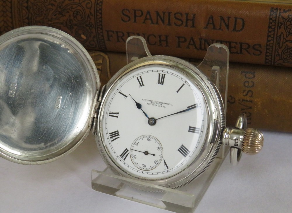 1914 Waltham Bond St silver hunter pocket watch