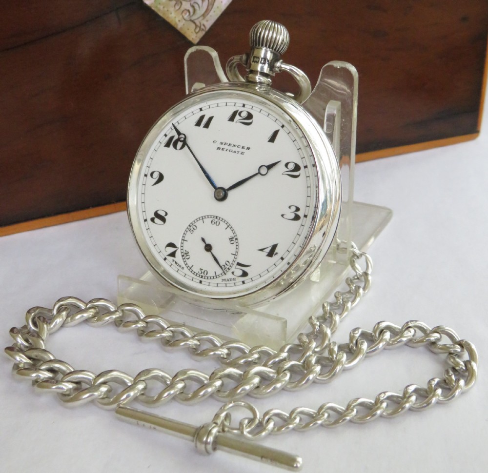 1935 Rands Lever silver pocket watch,Rotherhams