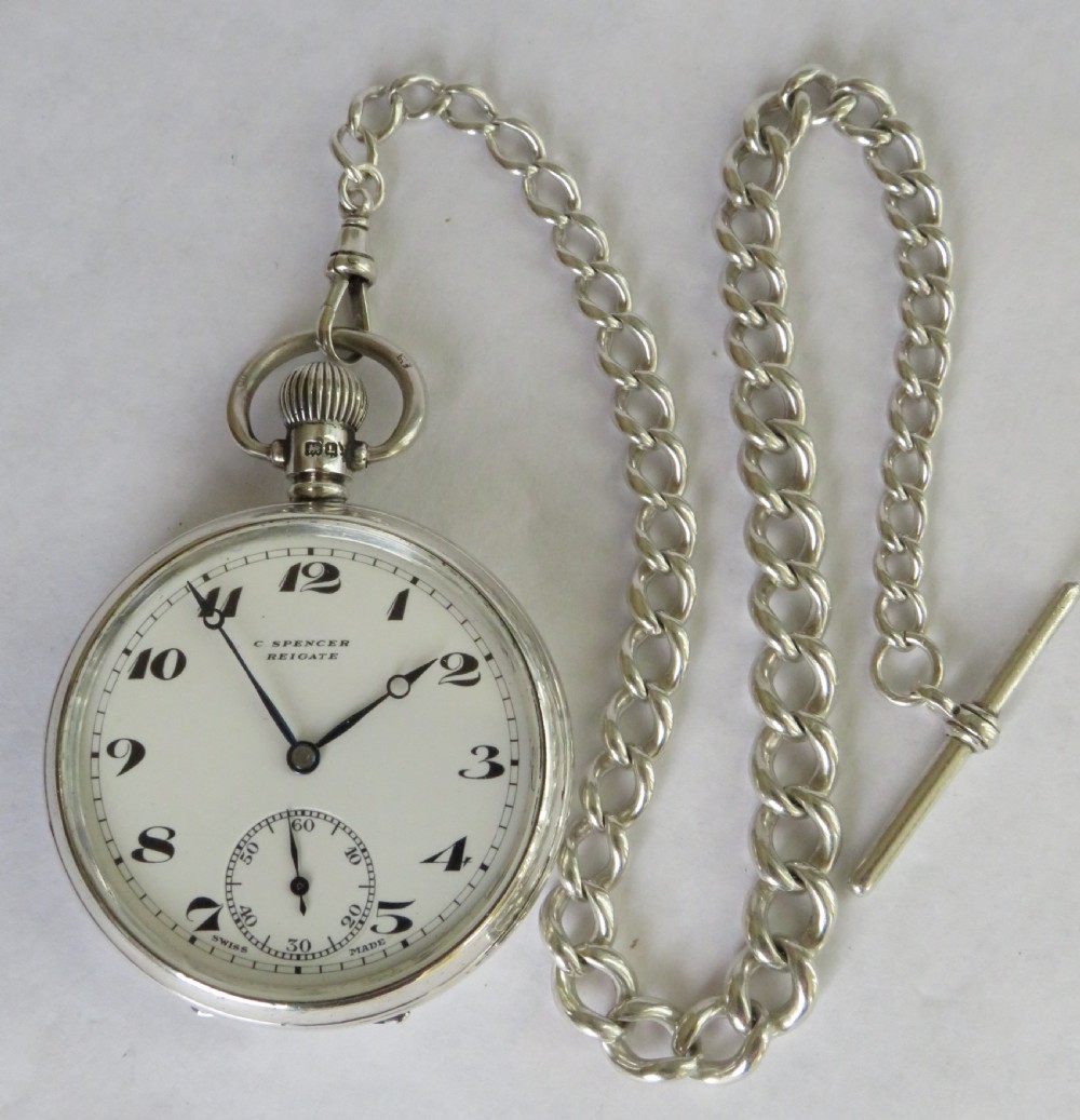 1935 Rands Lever silver pocket watch,Rotherhams View II