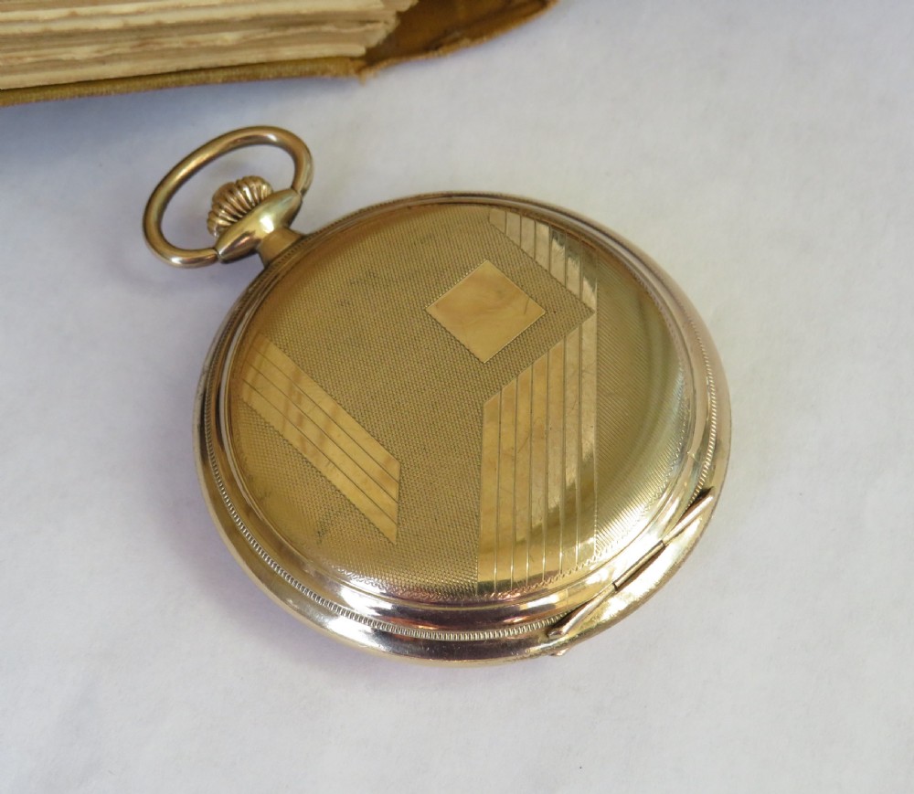 1930s Junghans Art Deco full hunter pocket watch View II