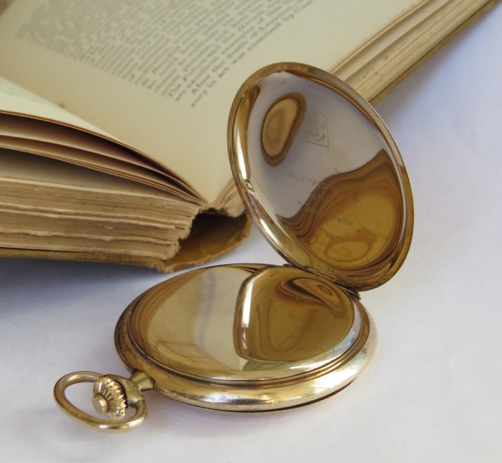 1930s Junghans Art Deco full hunter pocket watch View V