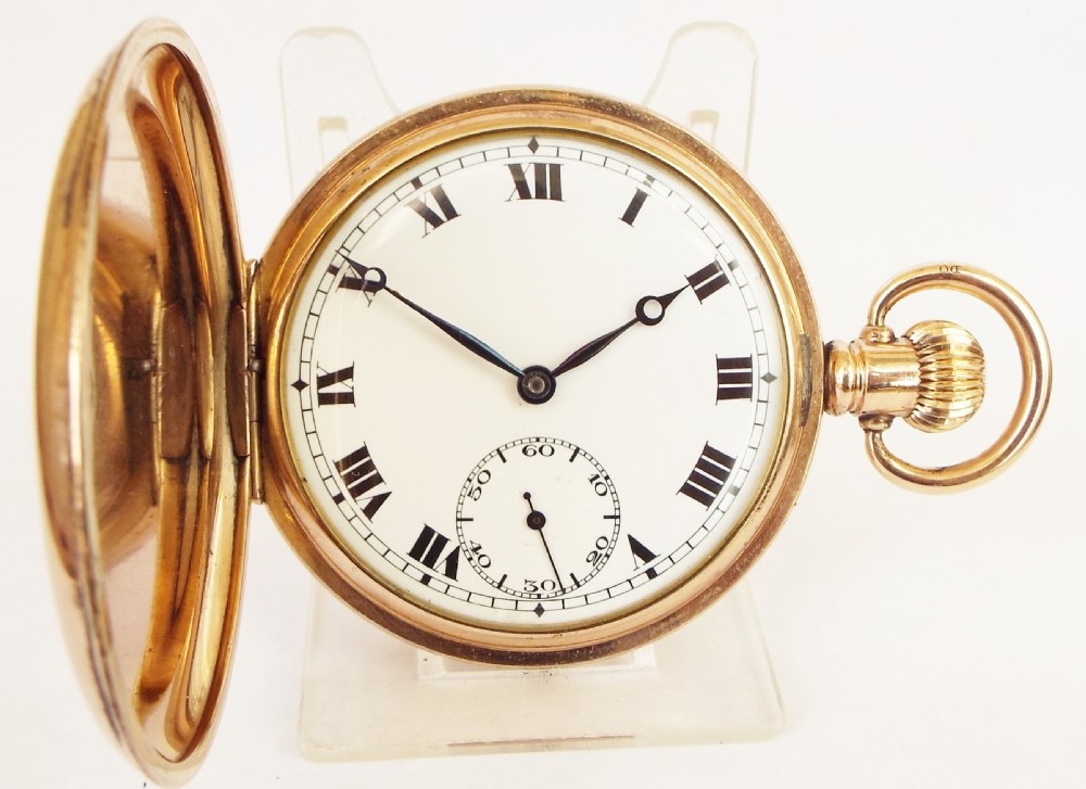 A 1920s Record full hunter pocket watch.