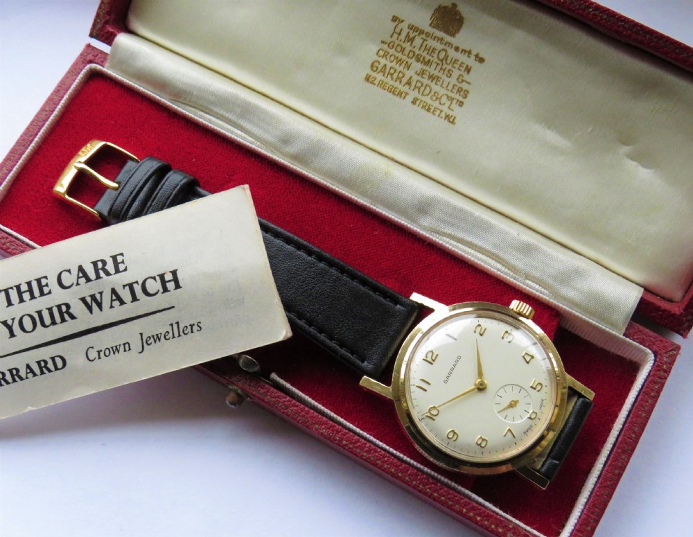 Gents 9ct gold Garrard wristwatch, 1964 View VI