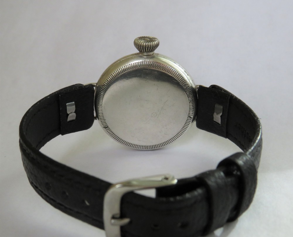Gents antique silver Tavannes trench watch, 1915 View III