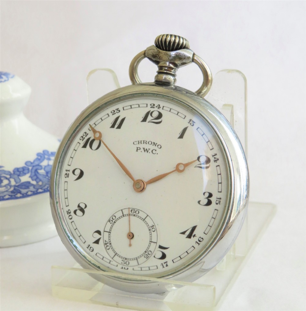 1920s Chrono PWC pocket watch by Perfecta