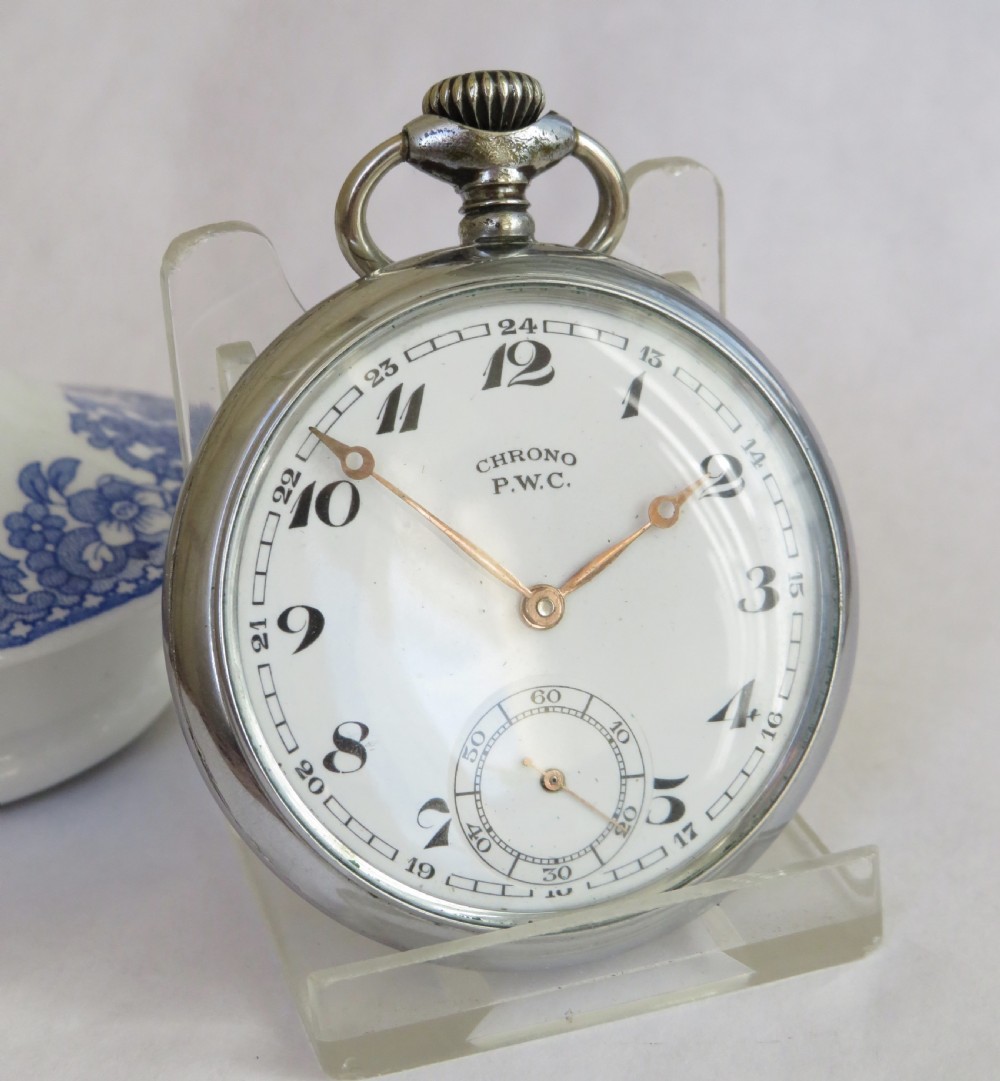 1920s Chrono PWC pocket watch by Perfecta View II