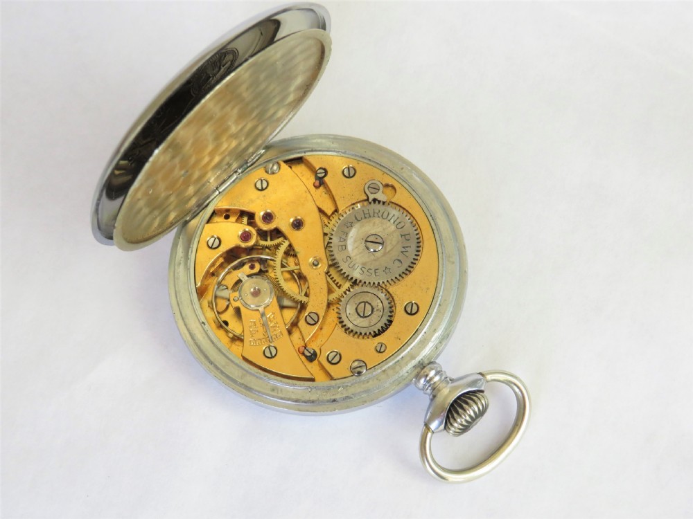 1920s Chrono PWC pocket watch by Perfecta View IV