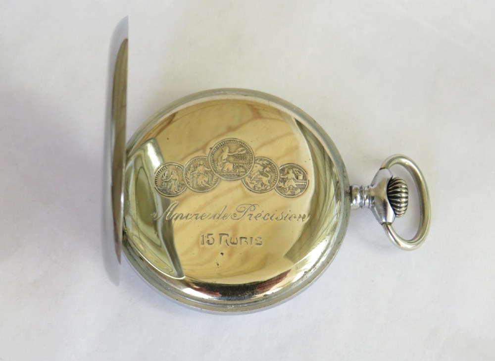1920s Chrono PWC pocket watch by Perfecta View V