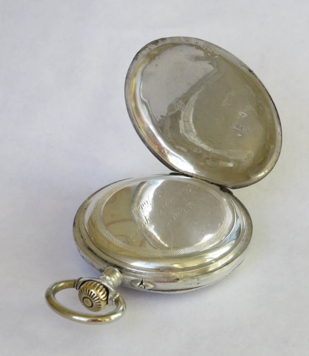 Antique silver pocket watch, circa 1910s View V