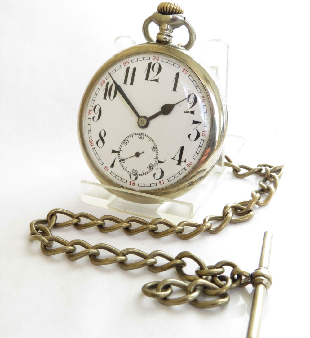 Antique pocket watch and chain View III