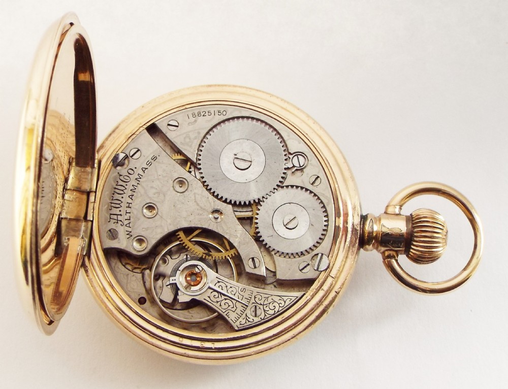 Antique 1912 Waltham pocket watch. View V
