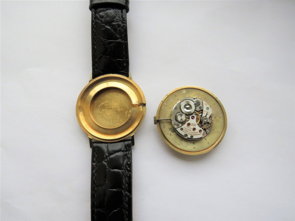 Gents 1956 Longines 14ct gold wristwatch View V