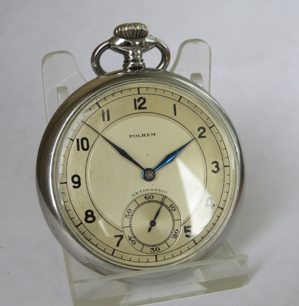 1940s Polhem pocket watch by Richard Vogt & Co