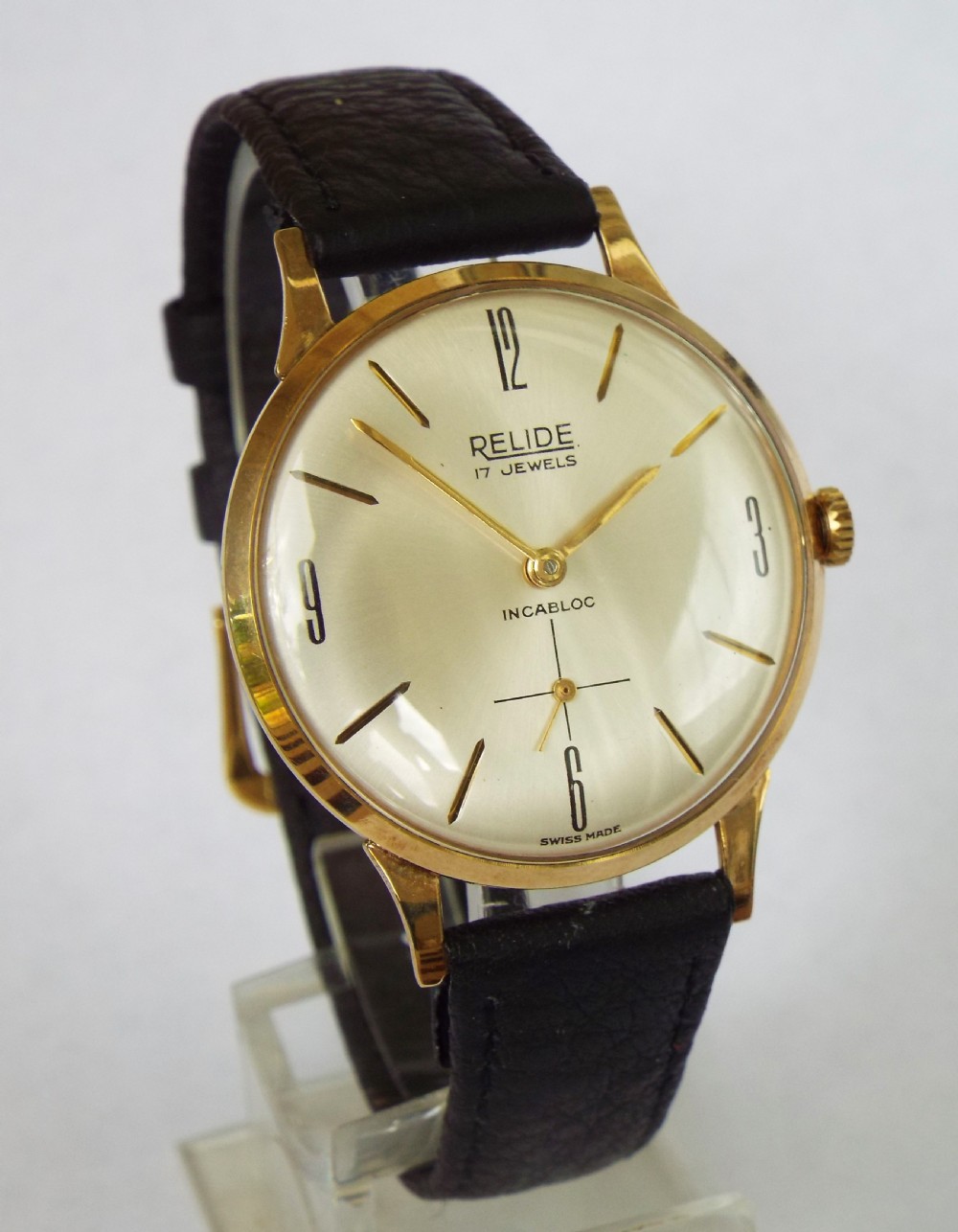 Gents 9 carat gold Relide wrist watch, 1963 View II