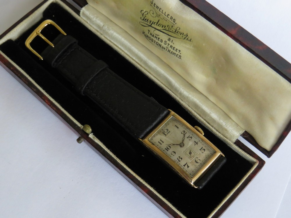  Boxed 9ct gold Rotary wrist watch, 1926 View III