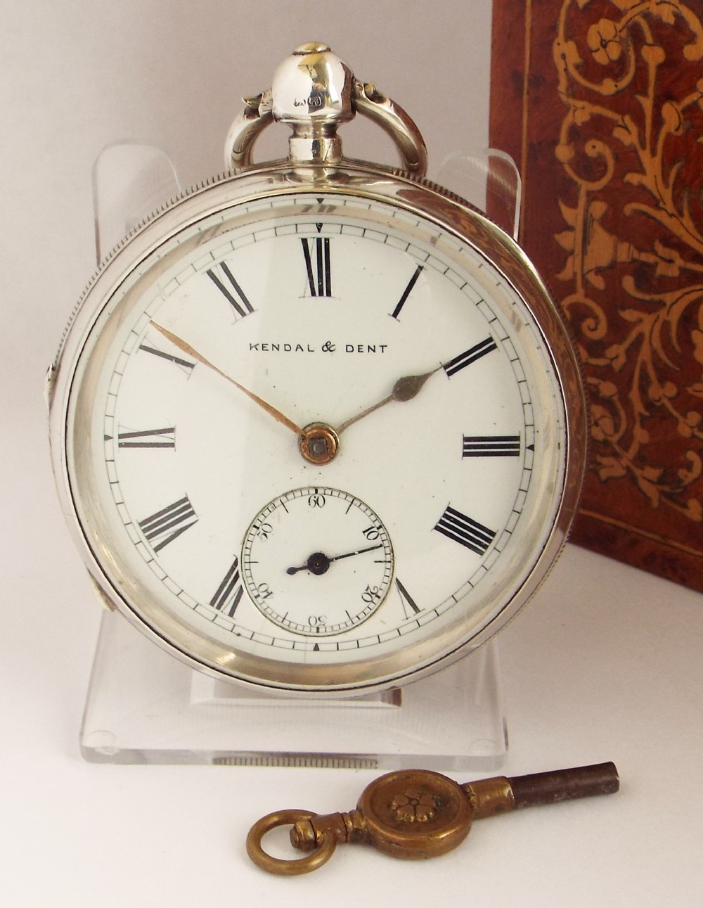 Antique 1891 Kendal & Dent fusee pocket watch.