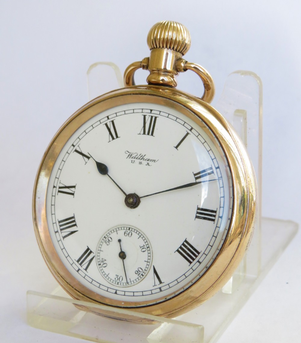 1921 Waltham gold plated pocket watch