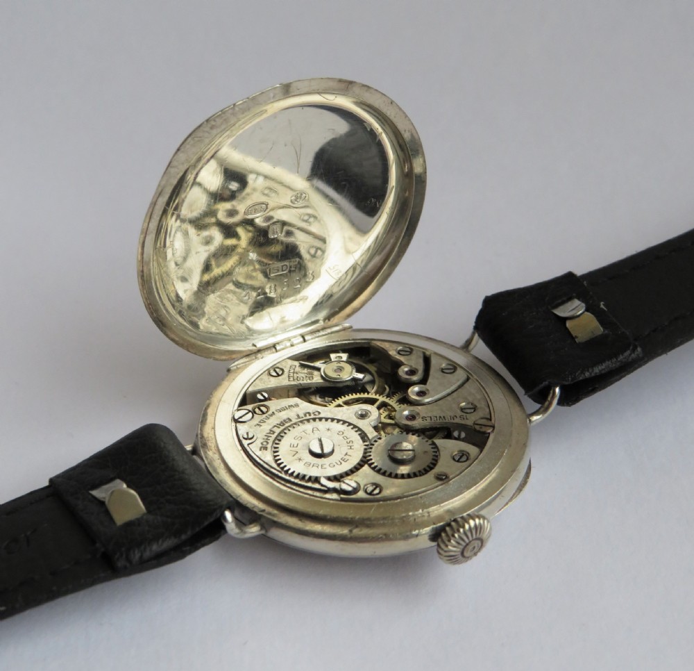 Gents silver 1925 Vesta wrist watch by Rotary View VI