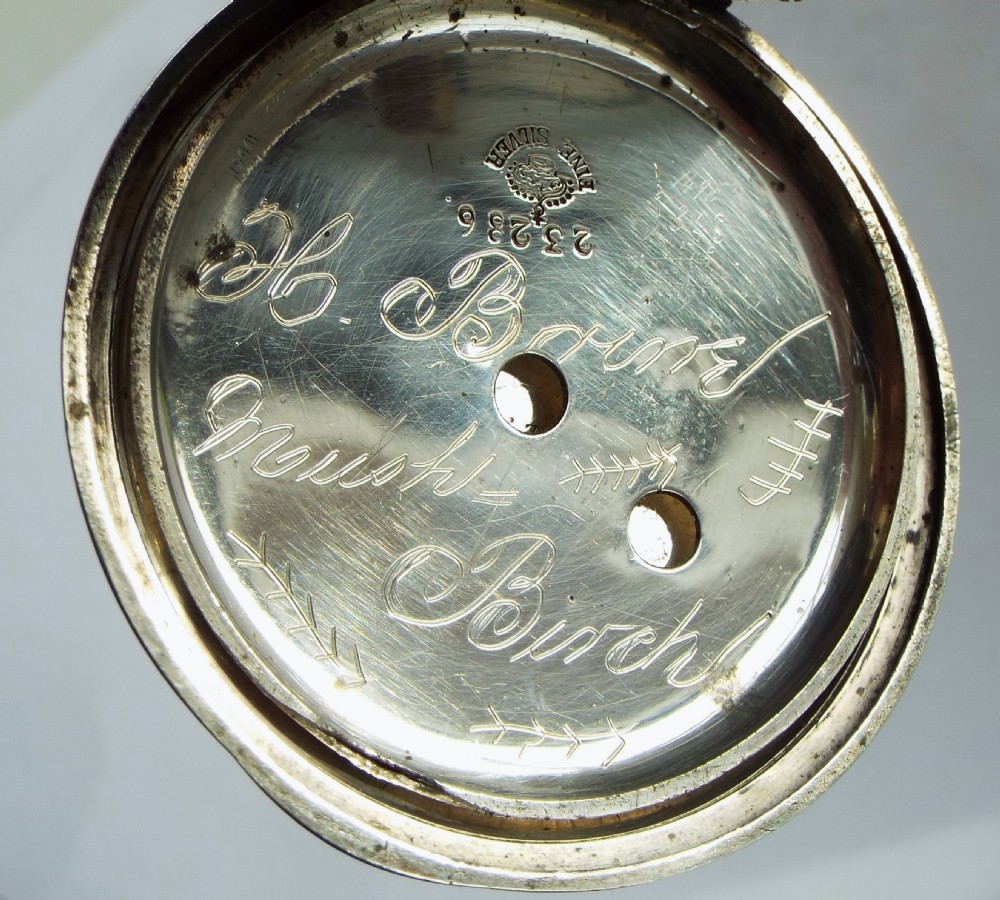 An antique silver full hunter pocket watch. View VII