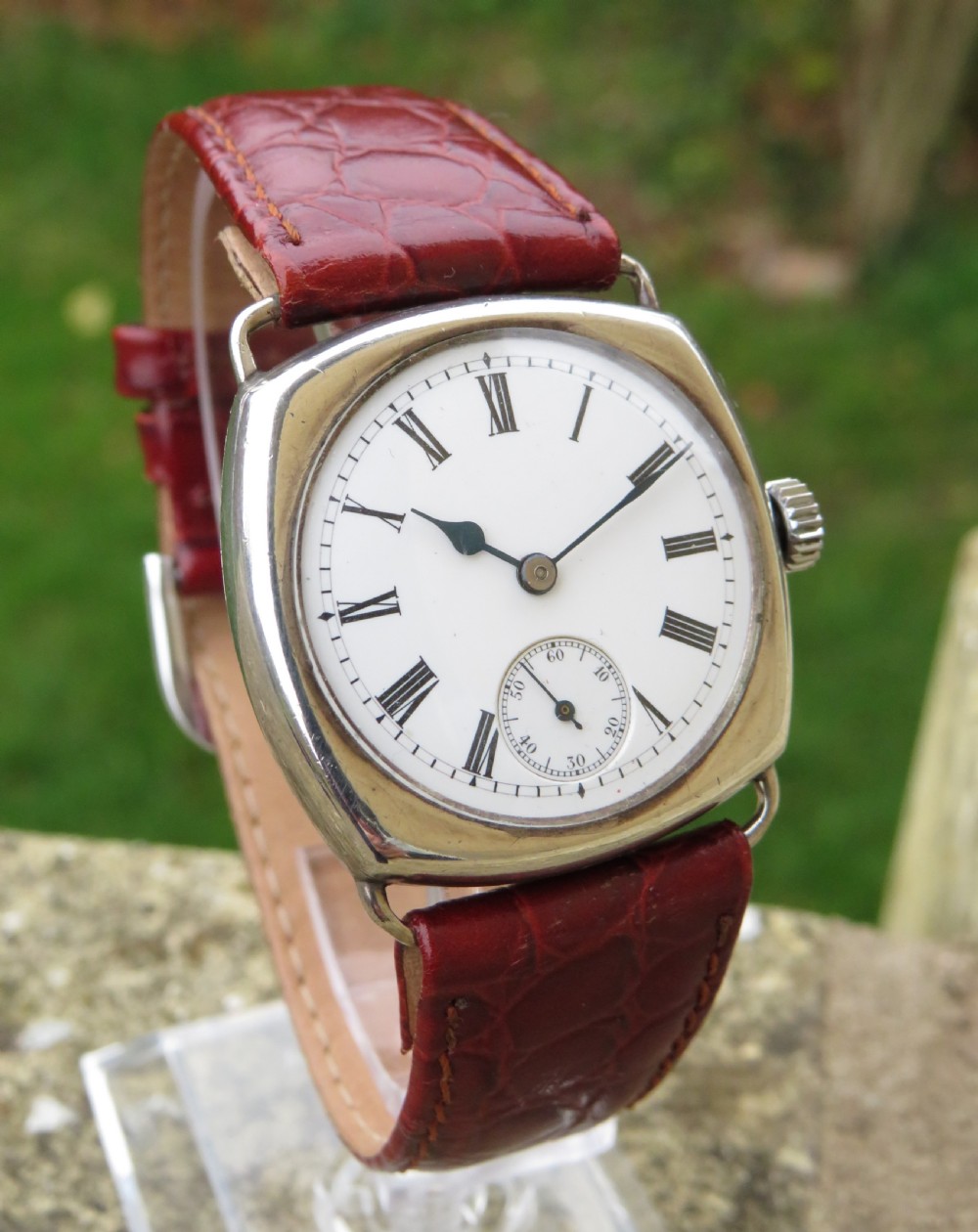 Gents silver Omega wrist watch, c1920