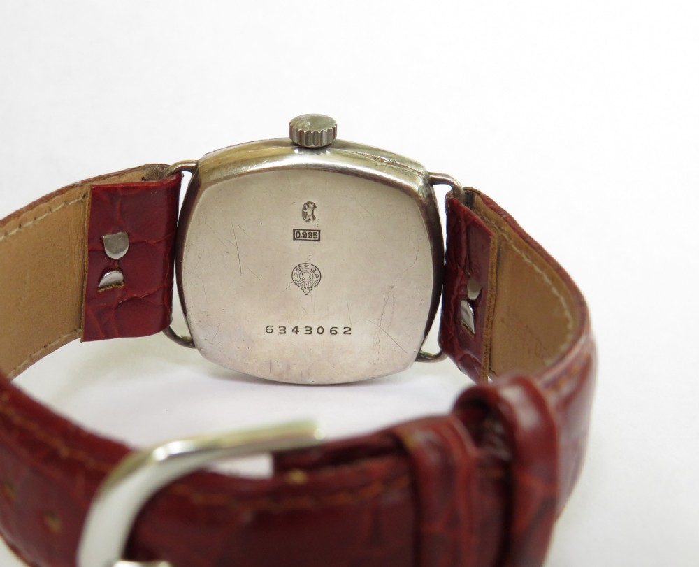 Gents silver Omega wrist watch, c1920 View IV