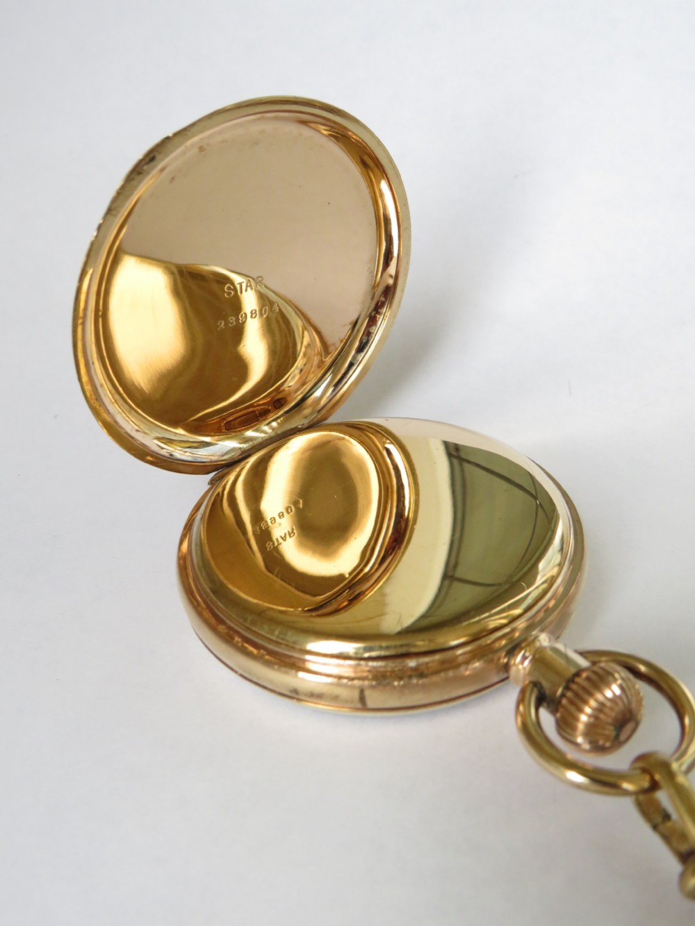1930s Thomas Russell pocket watch and chain View III