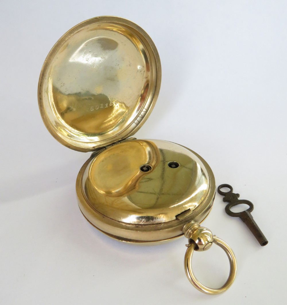 Antique gold plated pocket watch, Launceston View IV