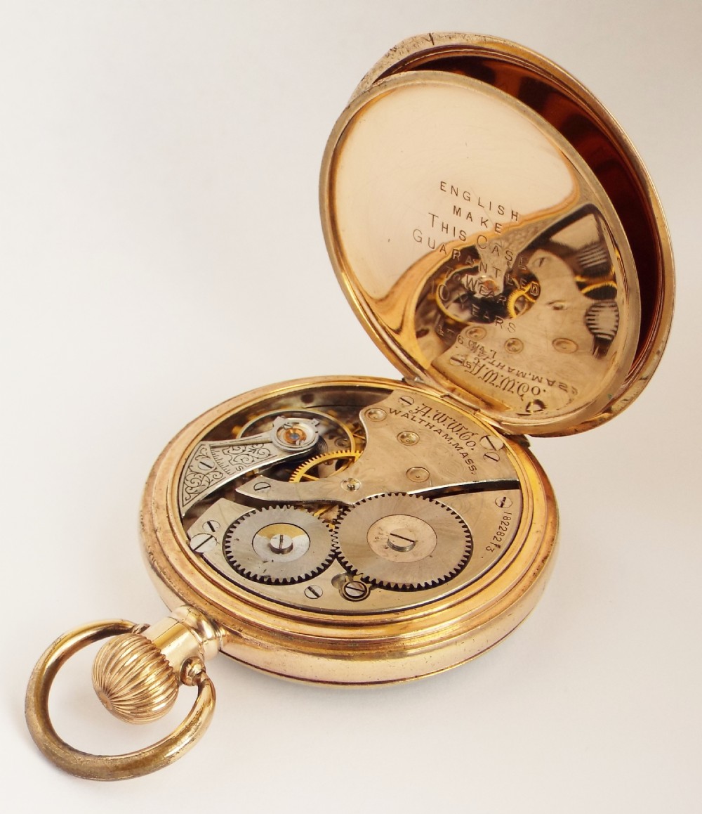Antique 1912 Waltham pocket watch. View IV