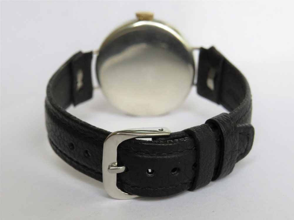 Antique Masonic silver Marvin trench watch, 1915 View IV