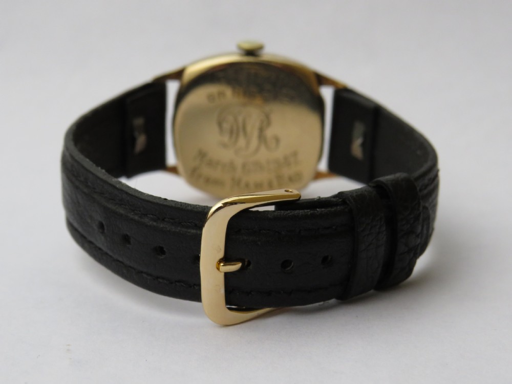 9ct gold Invicta mid-size wrist watch by Seeland Watch Co View V