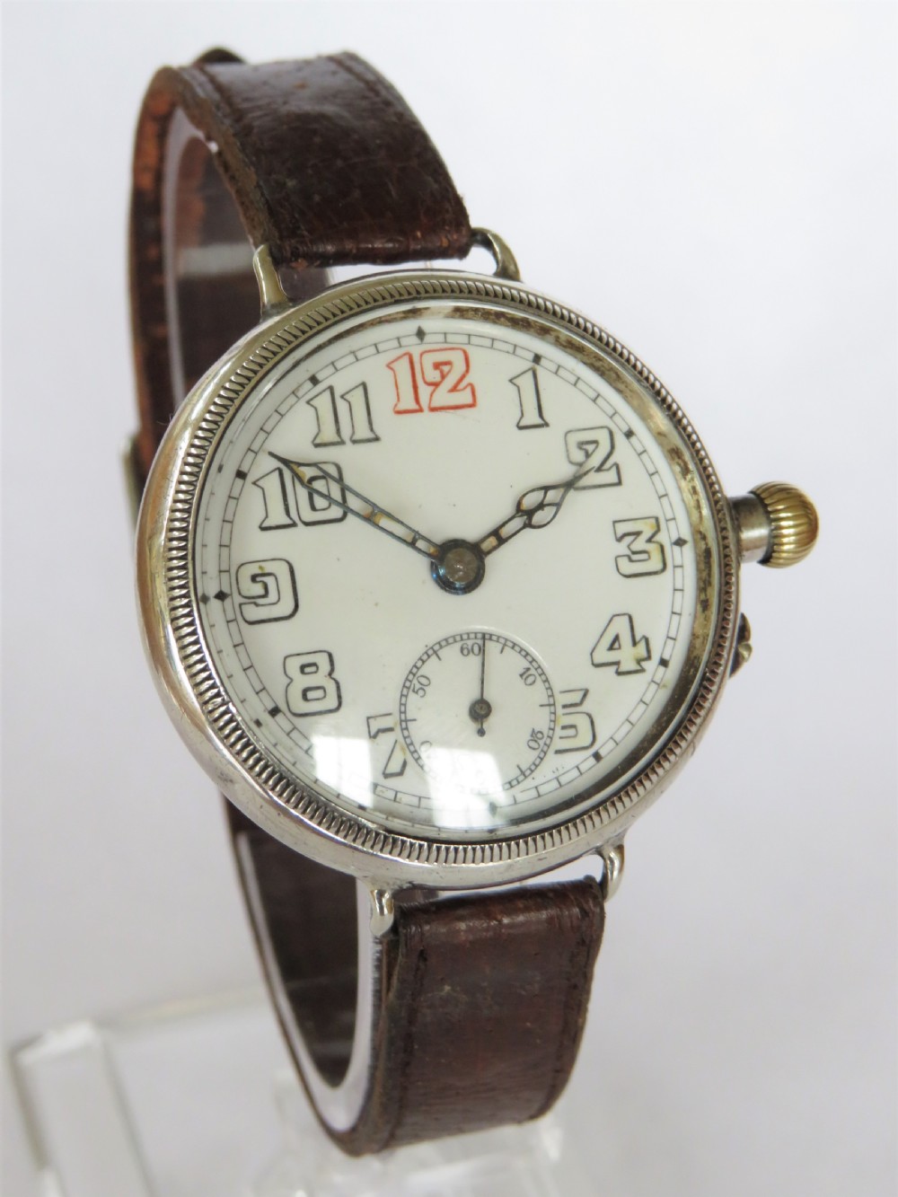 Antique silver Borgel cased trench watch, 1915 View II