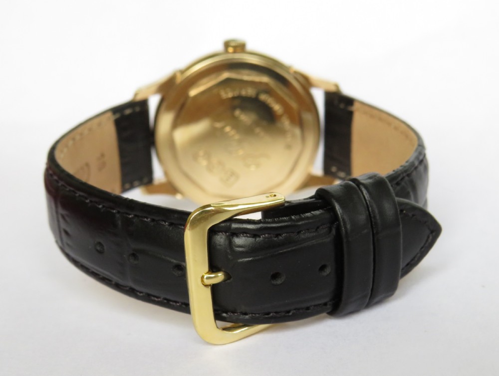 Gents boxed 9ct gold Garrard automatic wrist watch, 1968 View VI