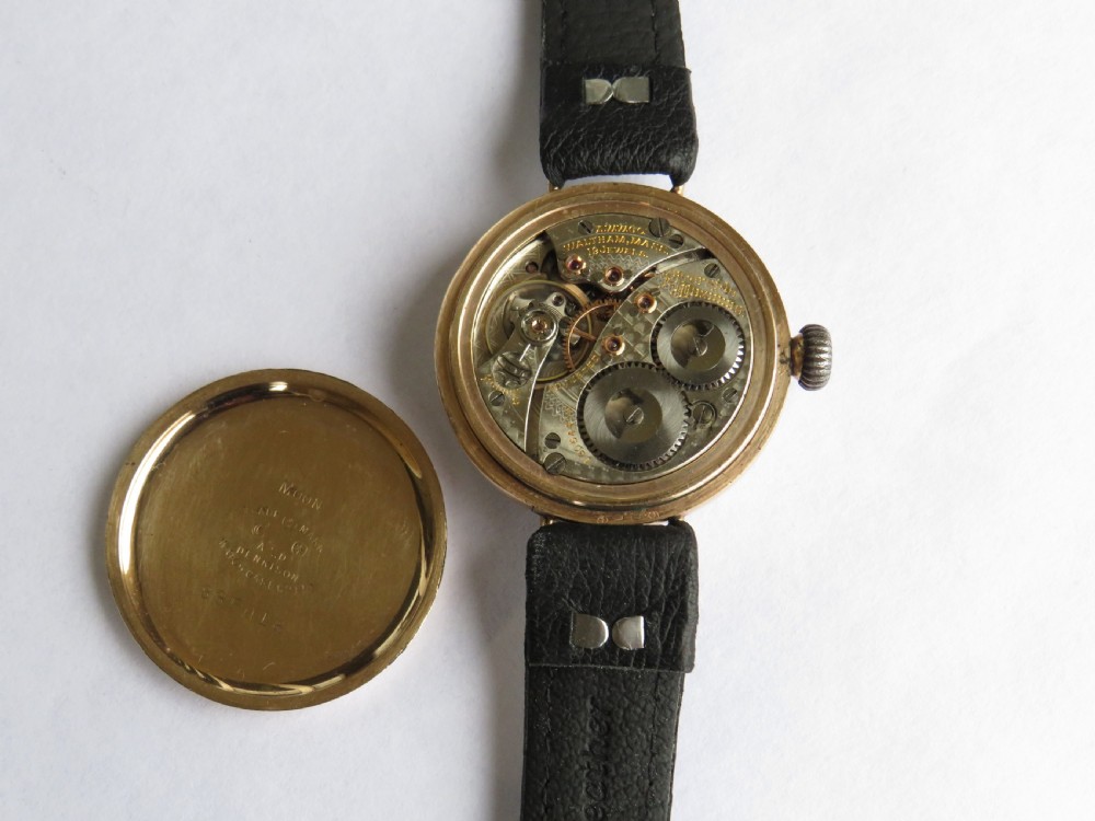 Gents antique Waltham Maximus trench watch View IV