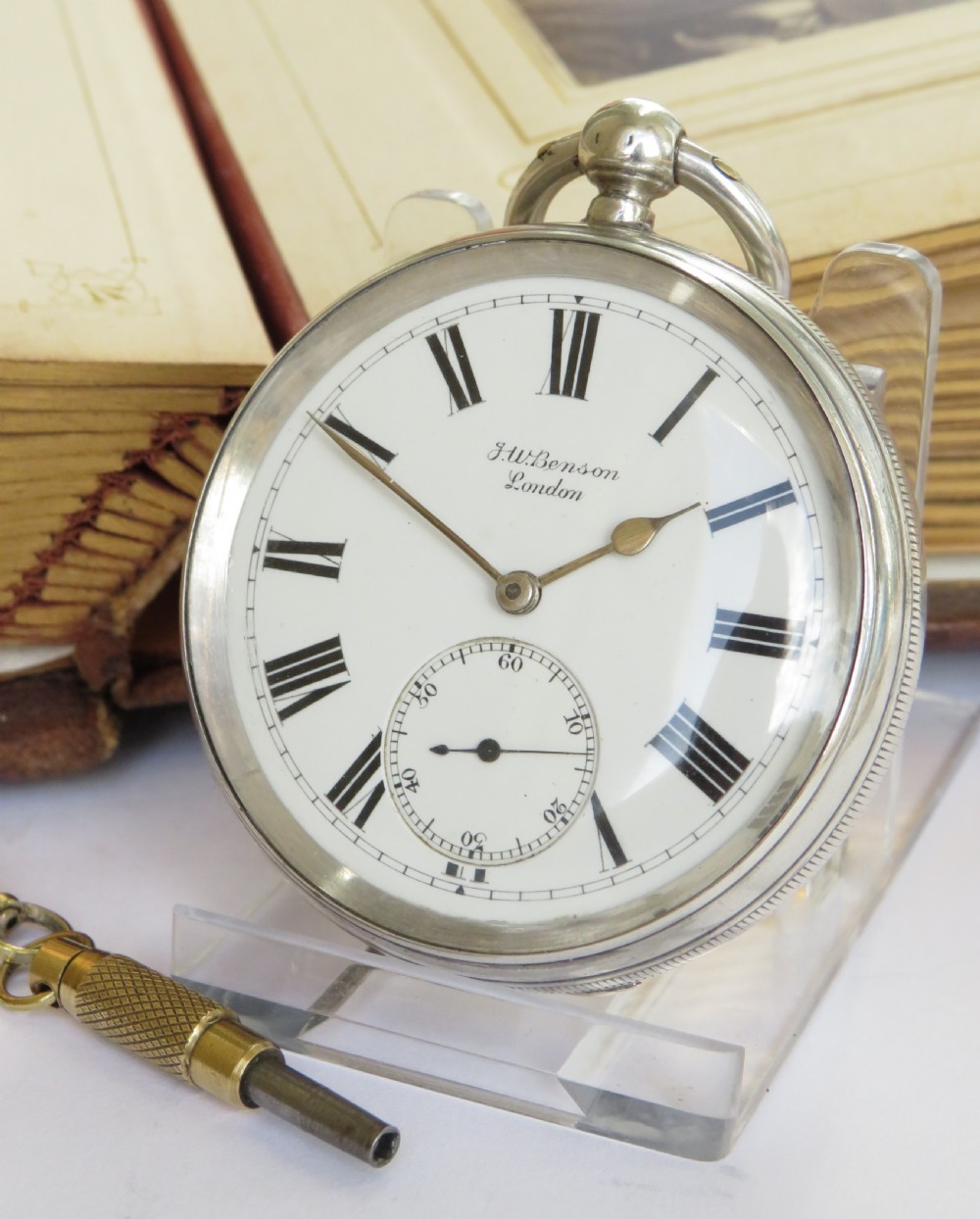 Antique silver “Ludgate” pocket watch, J W Benson